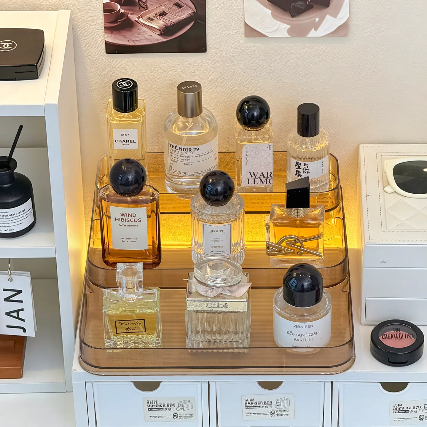 Perfume Fragrance Levels - 프래그런스 수납 선반 프리미엄 데스크탑 화장품